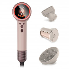 Uscător de păr puternic de 2000 W cu motor BLDC, afișaj și ionizare cu plasmă + 3 accesorii AusHauz Nude
