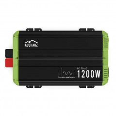 Invertor 12V-220V 1200W/2400W undă sinusoidală pură AusHauz | Pentru mașini, casă, sisteme solare