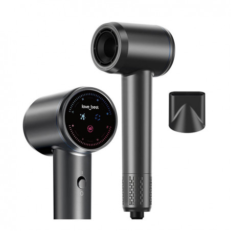 Uscător de păr cu plasmă Loveubest Air 3.0.1 cu ecran tactil și duză concentratoare Gri